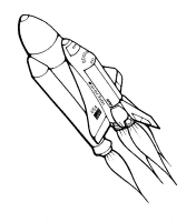 A coloring page of outer space